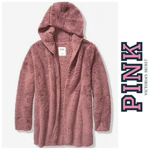 Pink Sherpa Cardigan
